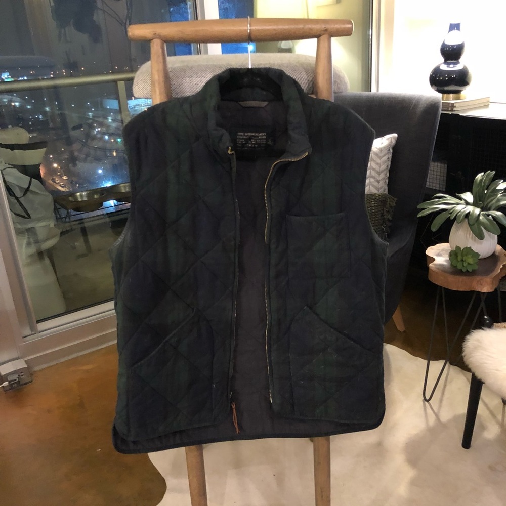J. Crew quilted Vest - tartan